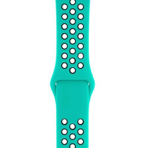 Apple Watch 38-40mm Silikon Kayış -Turkuaz/Siyah