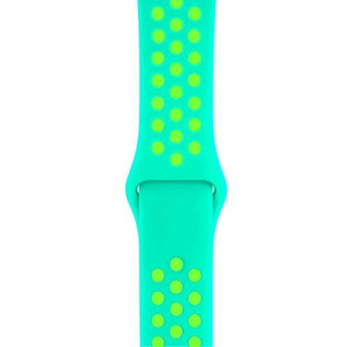 Apple Watch 38-40mm Silikon Kayış - Su Yeşili / Sarı