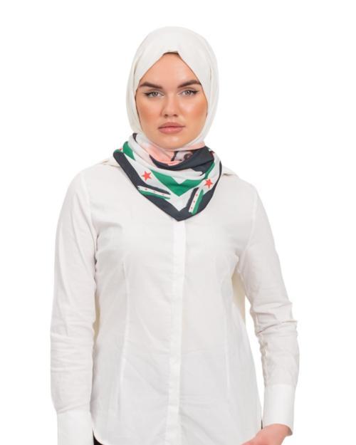 Suriye Bayrak Çerçeveli Suriyenin şarkıcı sarut Resmi Baskılı 45*45 cm S100027