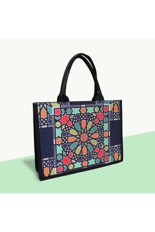 Selçuklu Motifli Tote Kadın Omuz Çantası