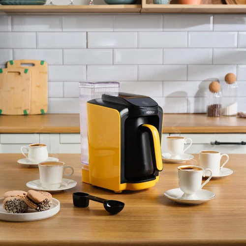 Hatır Su Hazneli Otomatik Türk Kahve Makinesi Pineapple Yellow