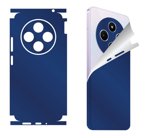Xiaomi Redmi 12 C için uyumlu 360 full arka ve yan kaplama koruma sticker -Mavi