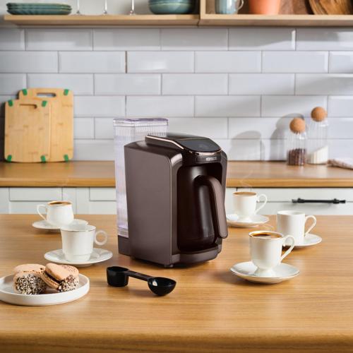 Hatır Su Hazneli Otomatik Türk Kahve Makinesi Walnut Brown