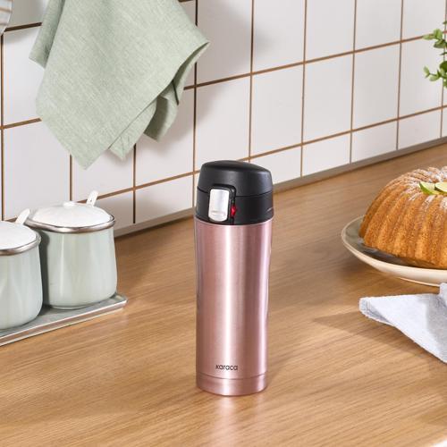 Pluton Çelik Sızdırmaz Termos Rose Gold 350 ml