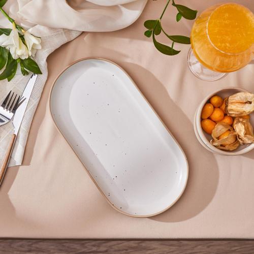 Chicago Dot Reaktif Kayık Tabak 30 Cm