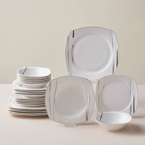Square Bone Bera 24 Parça 6 Kişilik Yemek Takımı