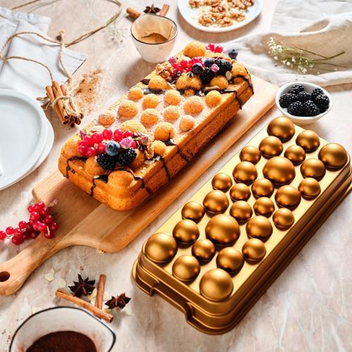 Aster Baton Döküm Kek Kalıbı Gold