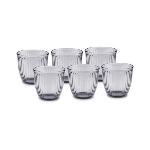 Gordes 6'lı Cam Su Bardağı 290 ml Antrasit