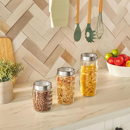 Sunset 3'lü Cam Saklama Kabı Şeffaf