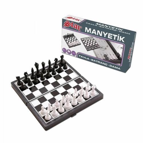   1050170 Manyetik Satranç-Tavla 2si 1 Arada -Starokey