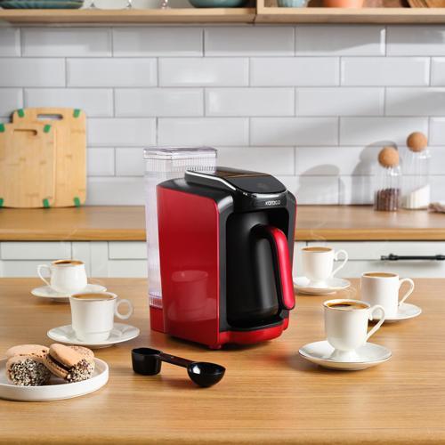 Hatır Su Hazneli Otomatik Türk Kahve Makinesi Imperial Red