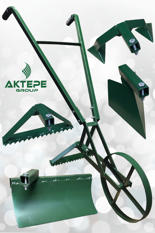 4 Aparatlı Çapa Arabası Fide Kenar Çevreleme Çapalama Ot Yolma Karık Açma Manuel Çapalama Makinesi