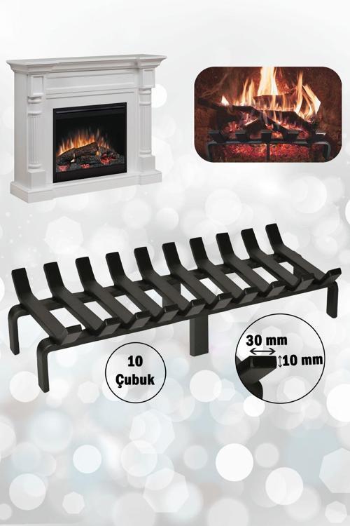 Şömine Izgarası 10 Çubuklu 60 Cm X 32 Cm Ekstra Dar Gözlü Izgara