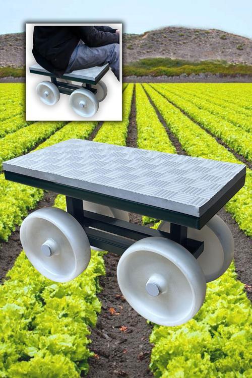 Sera Sandalyesi Tekerlekli Tabure Sebze Dikme Meyve Toplama Tarla Çalışma Oturağı Tohum Ekme
