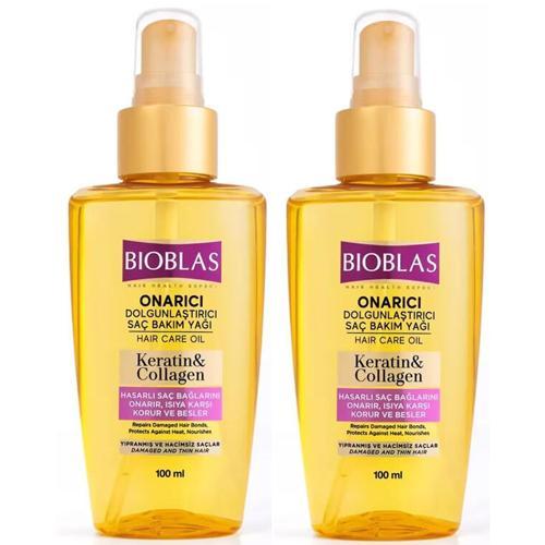 Keratin Kolajen Onarıcı Dolgunlaştırıcı Saç Bakım Yağı 100 ml 2 ADET