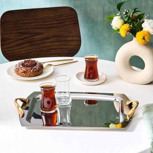 Plata Dikdörtgen Çelik Tepsi