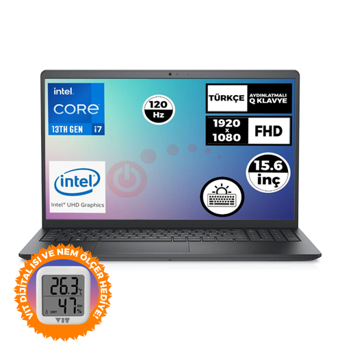 Vostro 3530 i7-1355U 16GB 512GB SSD 15.6" 120Hz W11P Laptop + VIT Termometre N1601PVNB3530U 026