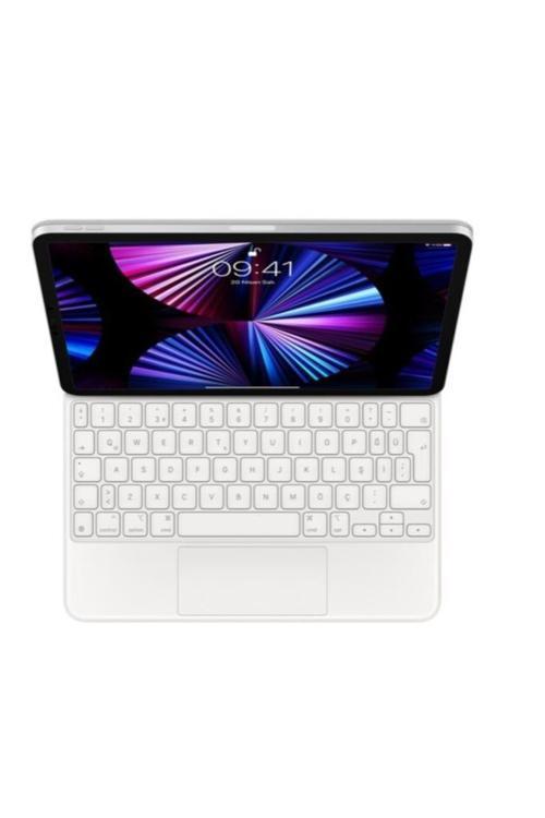 iPad MJQJ3TQ/A Tablet Kılıfı 11 inç iPad Air (M2) için Magic Keyboard - Türkçe Q Klavye - Beyaz