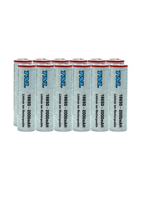 12 Adet 18650 2000Mah 3.7V 30A Discharge Li-İon Başlıksız Şarjlı Pil