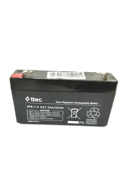 6 Volt 1.3 Amper Kuru Akü 6V 1,3A Üretim Tarihi 2020.10