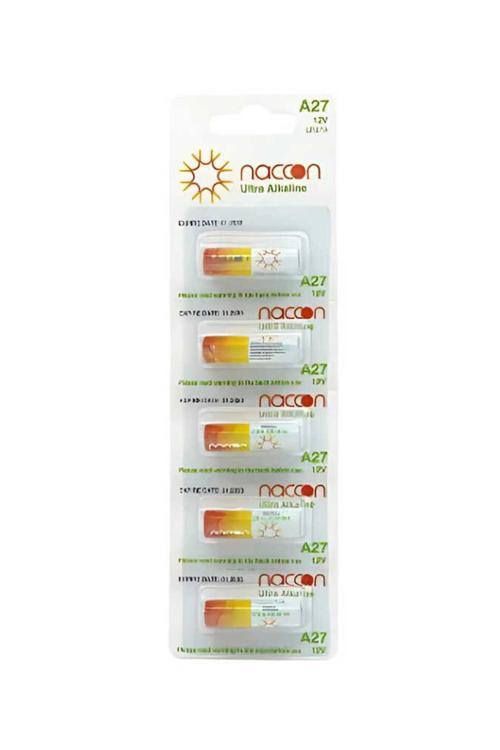 Ultra Alkalin A27 27A 12V 5'Li Paket Bariyer Kumandası 27A 12V Alkalin Alarm Pili