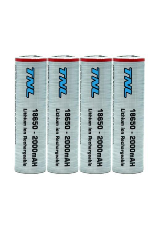 4 Adet 18650 30A Discharge 2000Mah 3.7 Li-İon Başlıksız Şarjlı Pil