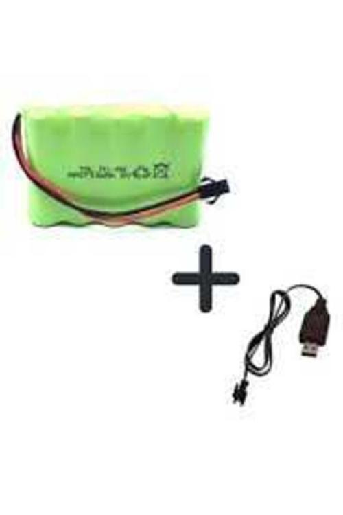 6V 2700Mah Oyuncak Araba Bataryası Siyah Soket+Usb Şarj Cihazı