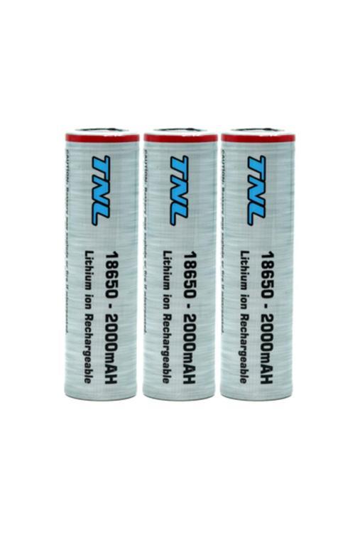 3 Adet 18650 2000Mah 3.7V 30A Discharge Li-İon Başlıksız Şarjlı Pil