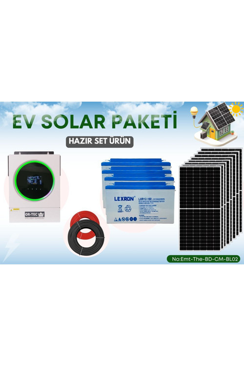 Solar Güneş Enerji Paketi Ev İhtiyaçları İçin