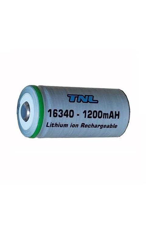 Cr123A 16340 3.7V 1200Mah Başlıklı Li-İon Şarjlı Pil