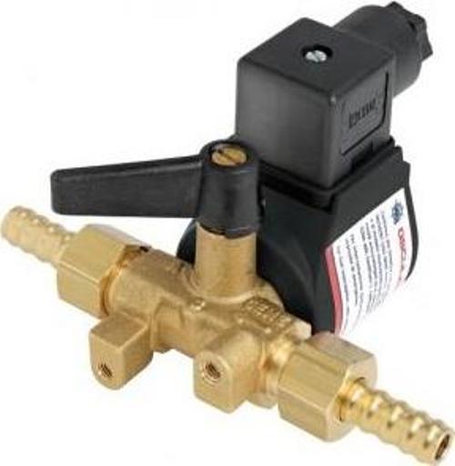 Elektro-valf 100 litre/saat kapasite Paslanmaz çelik braketlidir 12V