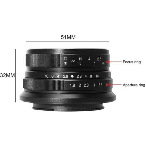 25mm F1.8 Sony (E Mount) MF APS-C Lens Siyah