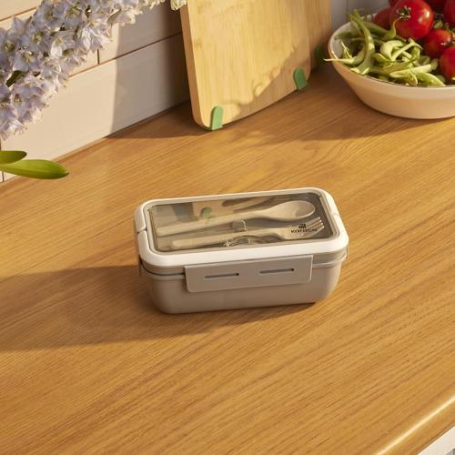 Fusca Çatal Kaşıklı Lunch Box Gri