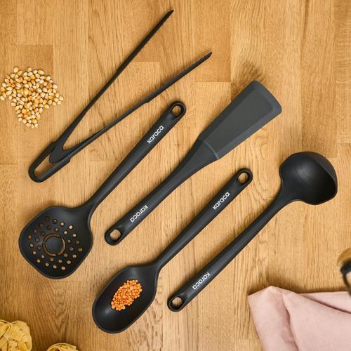 Chef's Star 5 Parça Servis Seti Siyah