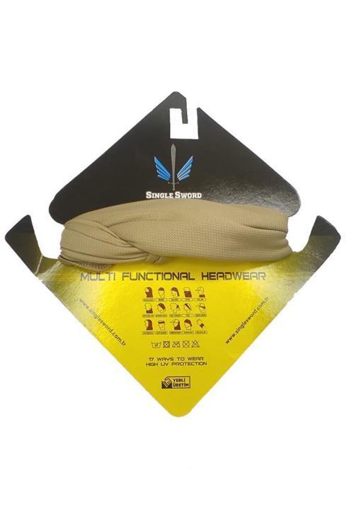 17 Farklı Şekilde Kullanılabilen Taktik Bandana Kadın&Erkek Buff Boyunluk BEJ