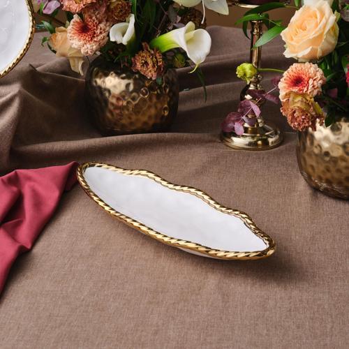 Goldest Kayık Tabak 35 Cm