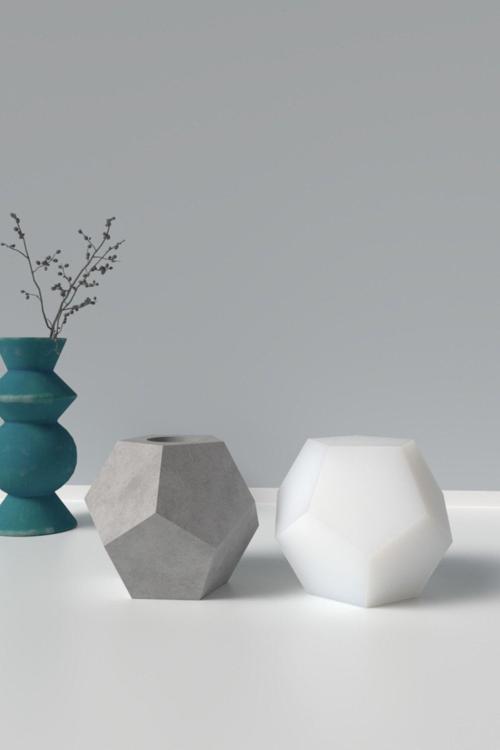 Dekoratif Geometrik Beton Mumluk Silikon Kalıp