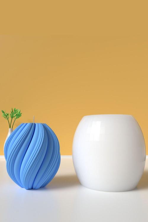 Büyük Boy Spiral Mum Silikon Kalıp - Mum Yapım Malzemeleri 12 Cm