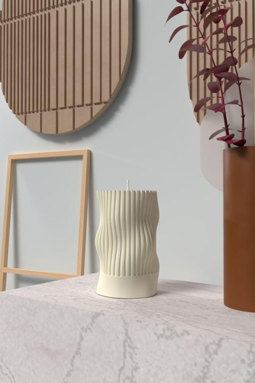 Dekoratif Styliş Kokulu Mum - Kokulu Vegan Soya Wax Mumu