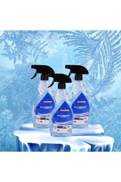 Buz Çözücü Sprey 500 ml X 3 Adet Oto Cam Buz Çözücü & Buzlanma Önleyici