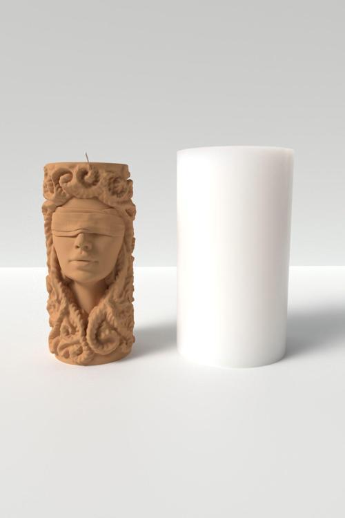 Kadın Heykeli Mum Silikon Kalıp M2 - Wild Women Mum Kalıbı - Kadın Mum Silikon Kalıbı 12 X 6 Cm - M2