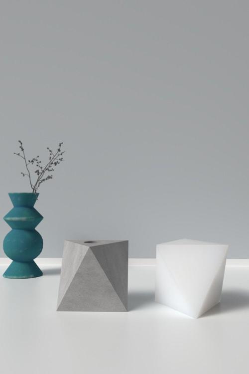 Dekoratif Geometrik Beton Mumluk Silikon Kalıp