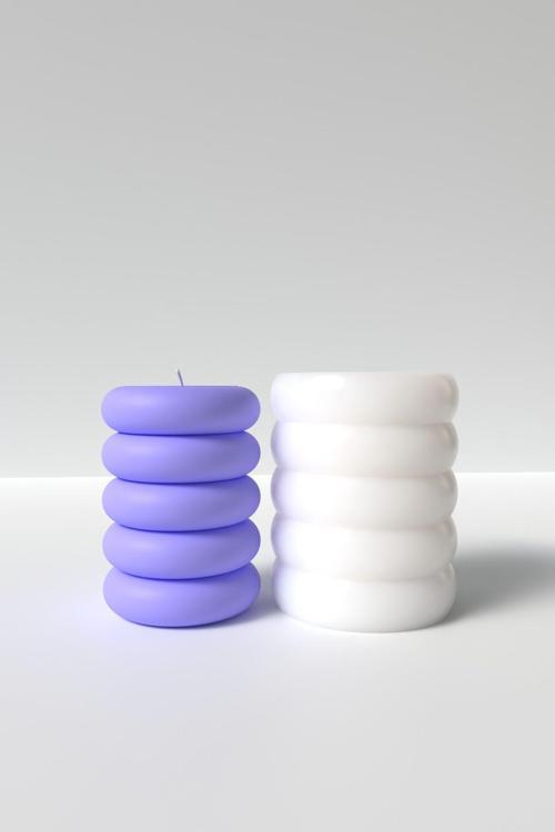 Silindir Halka Mum Silikon Kalıp - Halka Simit Mum Silikon Kalıp, Mum Yapım Malzemeleri  10 X 7 Cm