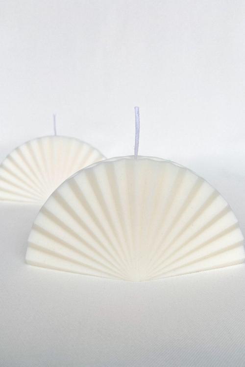 Dekoratif Büyük Deniz Kabuğu Kokulu Mum - Istiridye Soya Wax Mum