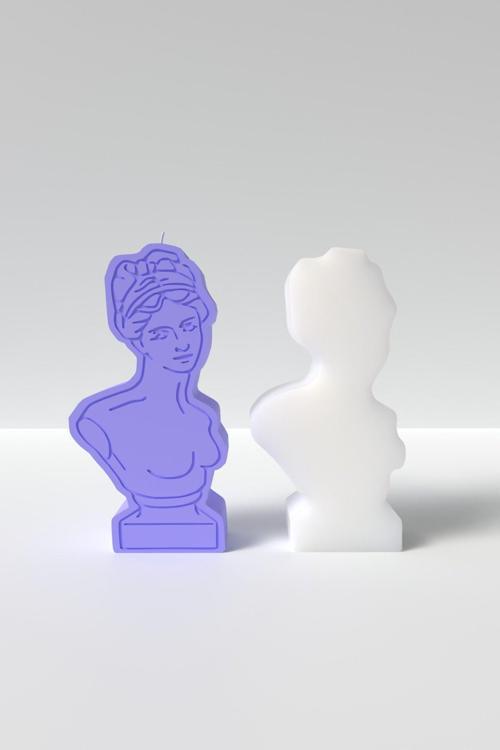 Venüs Portresi Mum Silikon Kalıp - Venüs Resmi Mum Silikon Kalıp, Mum Yapım Malzemeleri  10 X 5 Cm