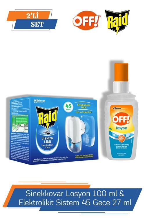 ! Sinekkovar Losyon 100 ml & Raid Elektrolikit Sistem 45 Gece 27 ml