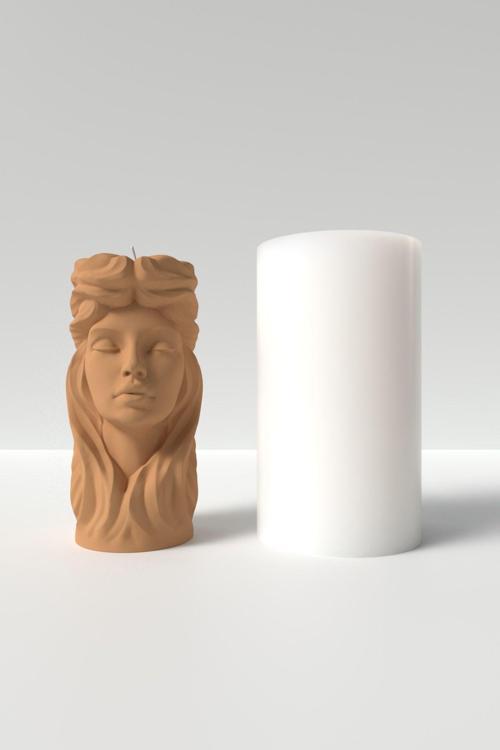 Kadın Heykeli Mum Silikon Kalıp M1 - Wild Women Mum Kalıbı - Kadın Mum Silikon Kalıbı 12 X 6 Cm - M1