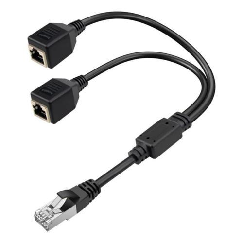 Ayt Powermaster PM-25434 Erkek RJ45 TO 2 x Dişi Ethernet Çoklayıcı Splitter Dağıtıcı İnternet Soketi Çoğaltıcı