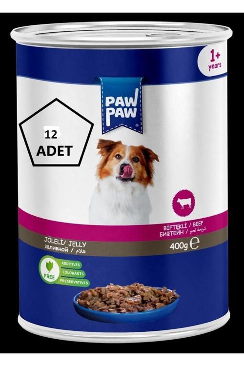 Biftek Etli Yetişkin Köpek Konservesi 400Gr 12'li