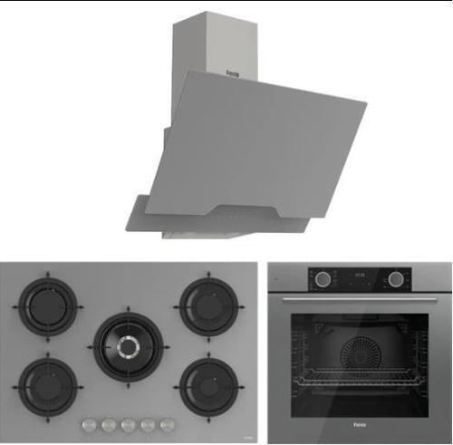 Fryart Rs Serisi Gri Ankastre Cam Set (D065 + RS038 + XE63CPR)